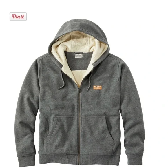 L.L. Bean Gray Zip Up Sweatshirt - Picture 1 of 3